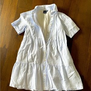 Tiered mini striped dress